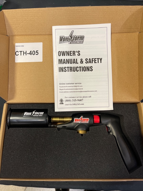 Photo 4 of Voltstorm Cooking Torch Propane Torch, Culinary Torch with High Output 100,000 BTU, Charcoal Starter, Weed Burner, Campfire Starter,Professional Grilling Torch for Searing Steaks,Roasting Peppers,BBQ
