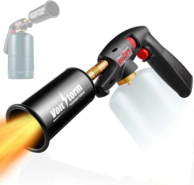 Photo 1 of Voltstorm Cooking Torch Propane Torch, Culinary Torch with High Output 100,000 BTU, Charcoal Starter, Weed Burner, Campfire Starter,Professional Grilling Torch for Searing Steaks,Roasting Peppers,BBQ
