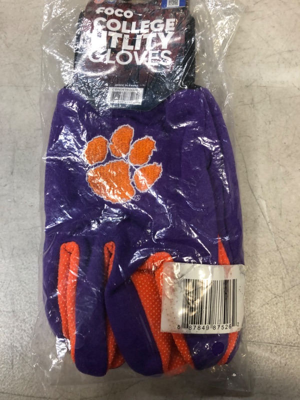 Photo 2 of Clemson Tigers Official Ncaa One Size Sport Utility Work Gloves By Forever Collectibles