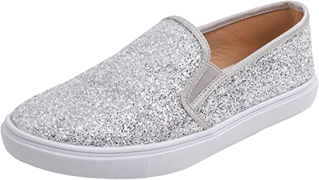 Photo 1 of FEVERSOLE Women's Fashion Slip-On Sneaker Casual Flat Loafers 8.5
