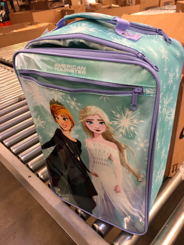 Photo 2 of AMERICAN TOURISTER Kids' Disney Softside Upright Luggage, Frozen, Carry-On 18-Inch Carry-On  