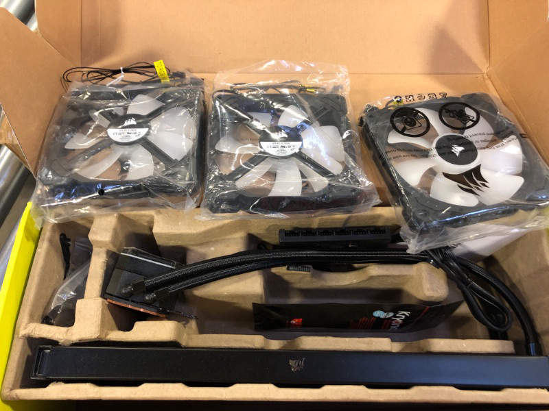 Photo 1 of CORSAIR iCUE H170i ELITE CAPELLIX Liquid CPU Cooler - 33 Dynamic RGB LEDs - 140mm Fans - 420mm Radiator - COMMANDER CORE Smart Lighting Controller - CORSAIR iCUE Software Compatible - Zero RPM Fan RGB Pump + Fans 420mm Elite Capellix Cooler