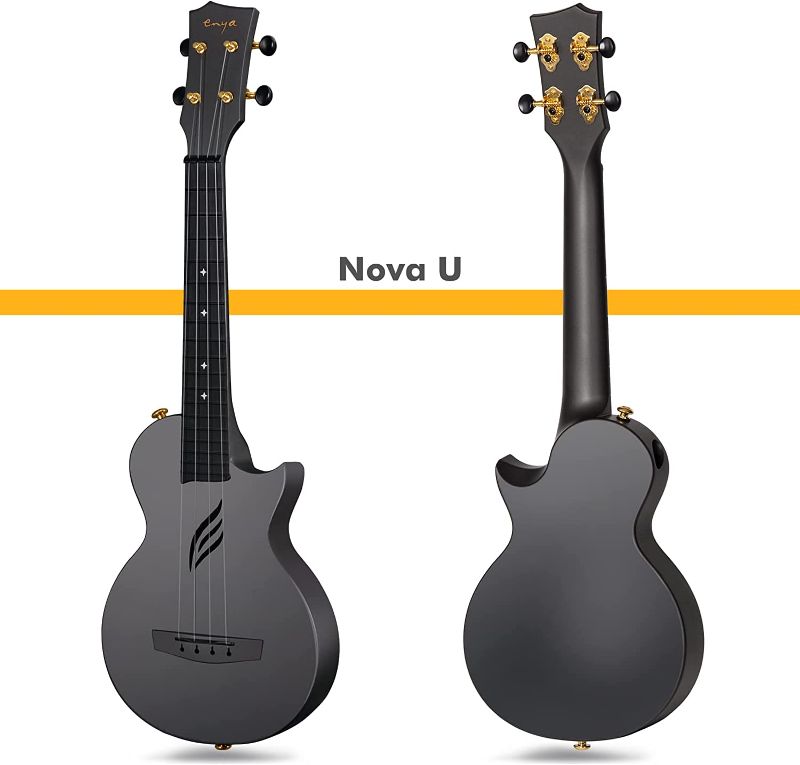 Photo 1 of 1 pc--- Enya Concert Ukulele Nova U 23’’ Carbon Fiber  Black)
