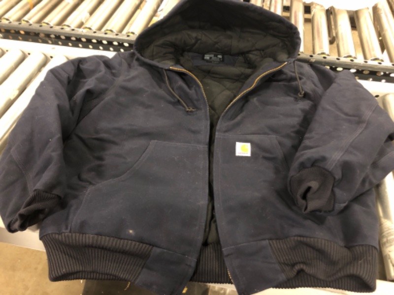 Photo 3 of size l---Carhartt Men's Insulated Flannel-Lined Active Jacket--dirty item 
