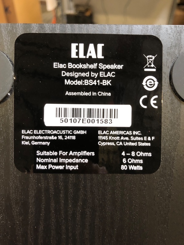 Photo 2 of ELAC 4" Passive Bookshelf Speakers