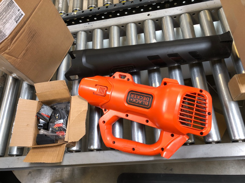 Photo 1 of beyond by BLACK+DECKER 20V MAX Leaf Blower Kit, Axial with Extra 2.0 Ah Lithium Ion Battery (BCBL700D1AEV & LBXR2020APB) w/ extra 2.0 AH Battery