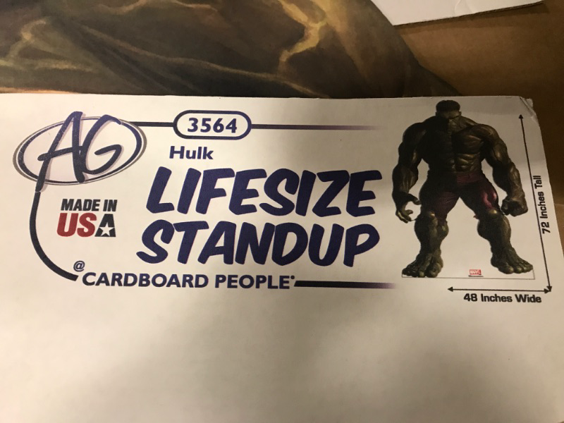 Photo 2 of Advanced Graphics Hulk Life Size Cardboard Cutout Standup - Marvel (48"W X 72"L)
