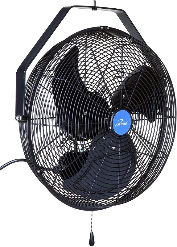 Photo 1 of ILIVING WALL MOUNTED VARIABLE SPEED INDOOR/OUTDOOR WEATHERPROOF FAN, INDUSTRIAL GRADE FOR PATIO, GREENHOUSE, GARAGE, WORKSHOP, AND LOADING DOCK, BLACK (OUTDOOR 18")
