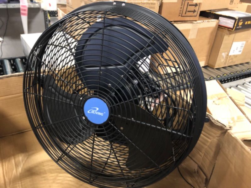 Photo 2 of ILIVING WALL MOUNTED VARIABLE SPEED INDOOR/OUTDOOR WEATHERPROOF FAN, INDUSTRIAL GRADE FOR PATIO, GREENHOUSE, GARAGE, WORKSHOP, AND LOADING DOCK, BLACK (OUTDOOR 18")
