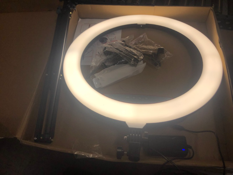 Photo 2 of 22" LED Ring Light, with 75" Tripod/Touch Screen/Wireless Remote, Adjustable 3000K-6500K Color Temperature, for YouTube Facebook Live TikTok Video Recording Vlog