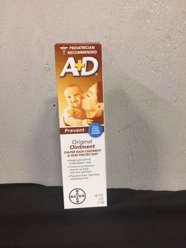 Photo 1 of A + D Baby Diaper Rash Ointment, Baby Protectant with Vitamins A and D - 4oz