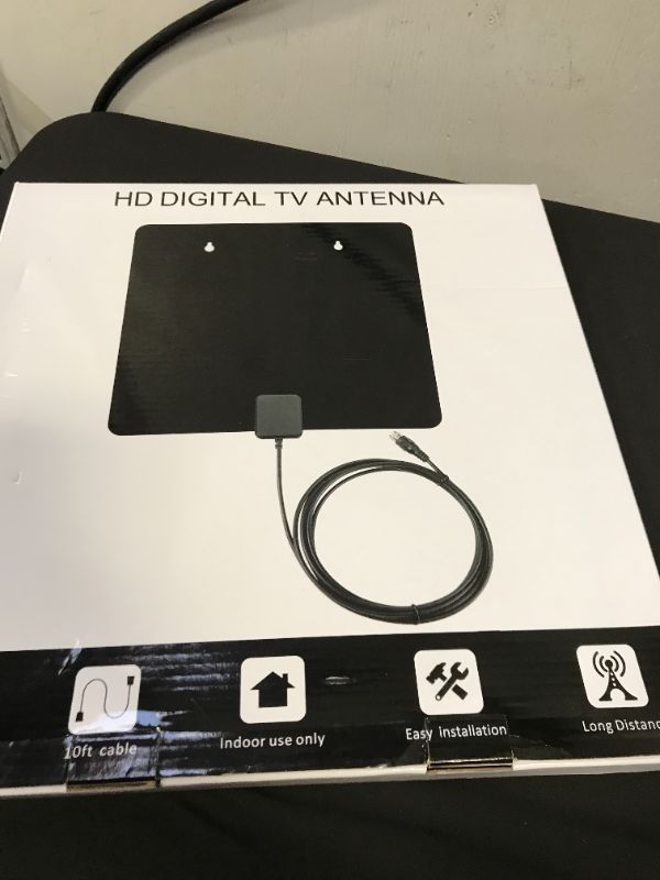 Photo 2 of HD Digital Indoor TV Antenna - Long Range Amplified 180 Miles Reception Support 4K 1080P for Television with Detachable Amplifier Signal Booster 13ft Coax HDTV Antenna Cable/AC Adapter
