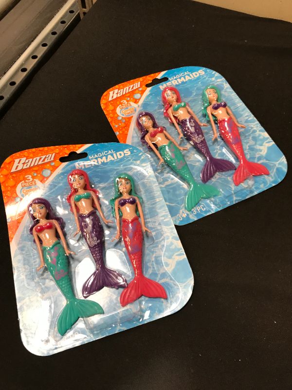 Photo 2 of Banzai Magical Mermaids 3-Piece Pool Dive Toy Set -- 2 pack 