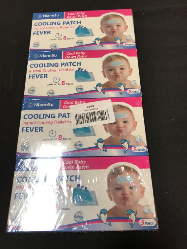 Photo 2 of [20-Count] Kid Fever Patch for Kids Fever Discomfort, Migraine & Headache Cooling Patch, Cooling Relief from Fever, 5 Count (Pack of 4)
