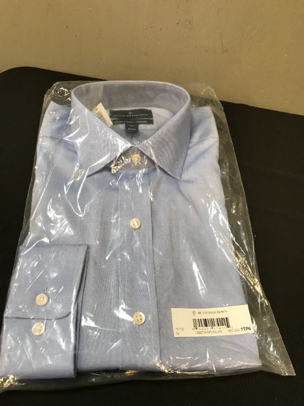 Photo 2 of Buttoned Down Men's Classic-Fit Solid Non-Iron Dress Shirt Pocket Spread Collar --- 32 16 1/2
