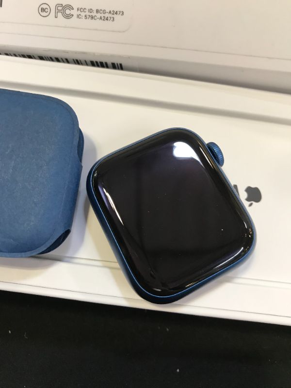 Photo 2 of Apple Watch Series 7 41mm Blue Aluminum Case with Abyss Blue Sport Band - Blue GPS 