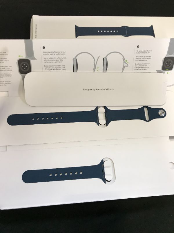 Photo 8 of Apple Watch Series 7 41mm Blue Aluminum Case with Abyss Blue Sport Band - Blue GPS 