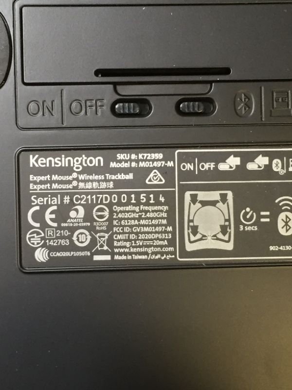 Photo 3 of Kensington Expert Wireless Trackball Mouse (K72359Ww)