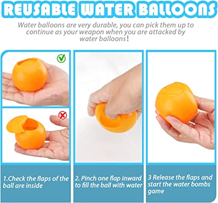 Photo 2 of 12 pcs Reusable Water Balloons,Water Balloons,Sealing Water Balloons,Water Balloons Self Sealing Quick Fill, Suitable for Outdoor Swimming Pool Family Summer Fun Party
