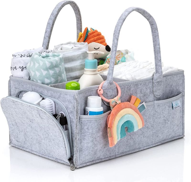 Photo 1 of (2 PACK) Infinite Lotus Baby Diaper Caddy Organizer for Diapers, Wipes & Other Nursery Essentials - Portable Diaper Caddy for Changing Table Organizer & Around the House - Diaper Caddy Basket - Diaper Storage Caddy 10"D x 15"W x 7"H 
