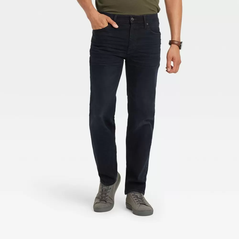 Photo 1 of  Men's Slim Straight Fit Jeans - Goodfellow & Co Black Denim 30x32