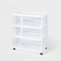 Photo 1 of 3 Drawer Wide Cart White - Brightroom™


