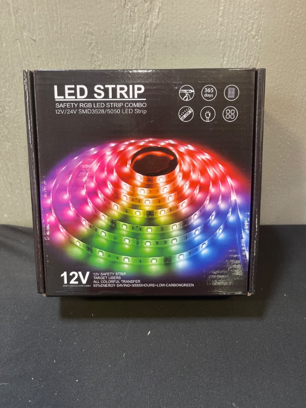 Photo 2 of 16.4ft RGB LED Strip Lights,3825 Smart Led Lights Strip Music Sync Flexible Color Changing Lights App Control and 44keys Remote, Neon Lights for Home, Kitchen, TV, Party, Decoration (Waterproof)
