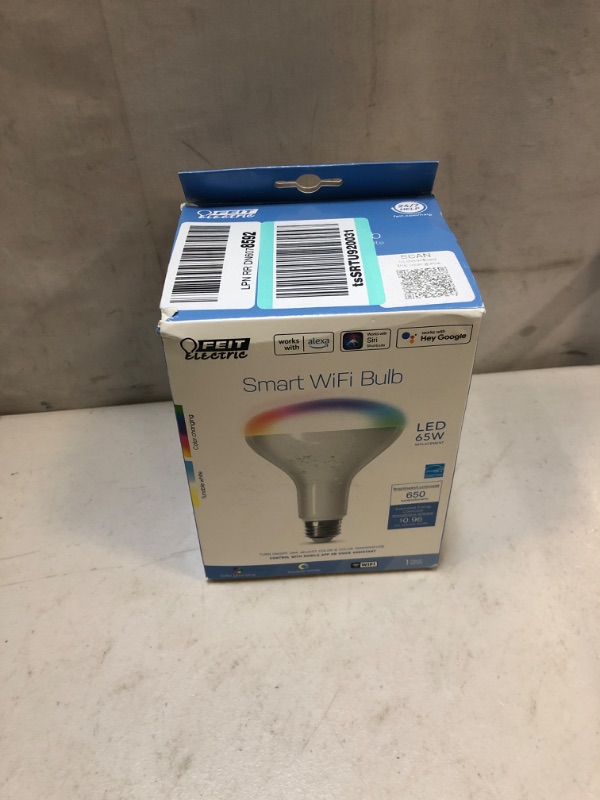 Photo 2 of Feit Electric 650 Lumen Rgbw Br30 Alexa Google Bulb