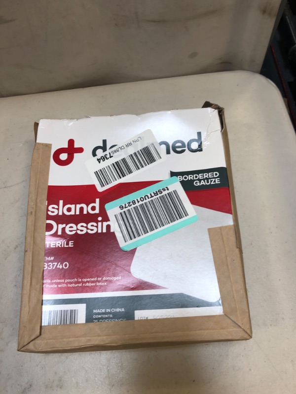 Photo 1 of Dealmed Bordered Gauze Island Dressing, Sterile, 6" x 6", 25/Bx