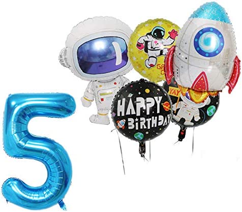 Photo 1 of 5Pcs Rocket Balloons Party Supplies Spaceman Mylar Balloon for Birthday Balloon Bouquet Decorations, Outer Space Theme, Baby Shower, Home Office Decor, Birthday Backdrop (5th)
2 PACK 