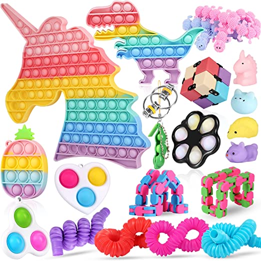 Photo 1 of Fescuty Fidget Toys Pack Set Pop Fidgets Toy Sets Packs Fidget Toys Pack Stress Relief and Anti-Anxiety Tools Sensory Toys… (22 PCS)
