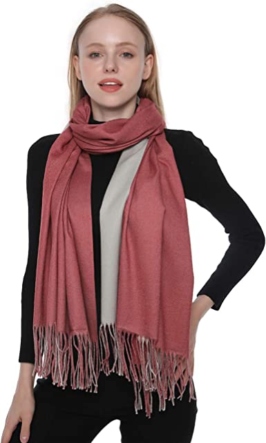 Photo 1 of EVQ Cashmere Feel Scarf Warm Pashmina Shawl Reversible Winter Scarves for Women
