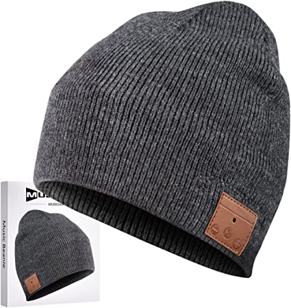 Photo 1 of beanie Bluetooth, Bluetooth V5.0 Wireless Knitted Winter hat, Built-in Microphone and high-Definition Stereo Speakers? Charcoal
