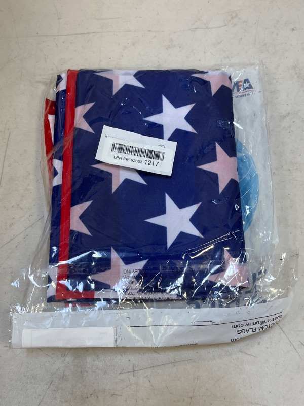Photo 3 of ANLEY Pack of 2 Fly Breeze 3x5 Foot American US Polyester Flag - Vivid Color and Fade Proof - Canvas Header and Double Stitched - USA Flags with Brass Grommets 3 X 5 Ft