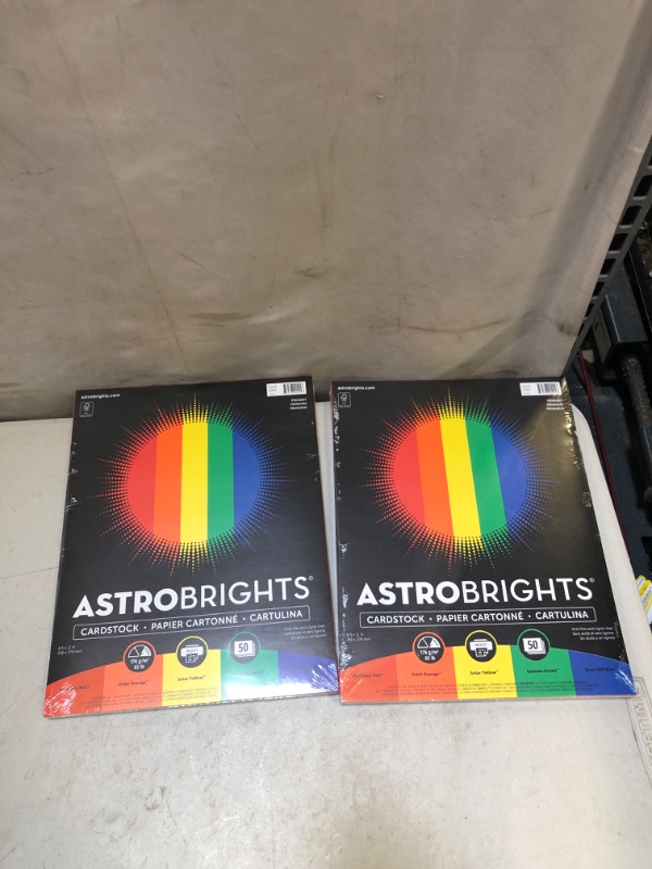 Photo 2 of Astrobrights Color Cardstock -Primary Assortment, 65lb, 8.5 x 11, Assorted, 50/Pack
2 pack 