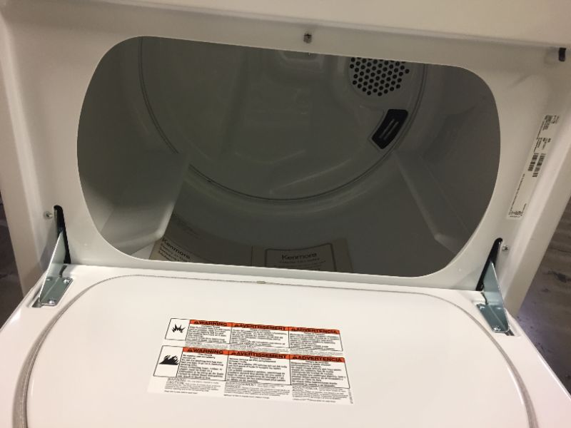 Photo 5 of Kenmore 75132 7.0 cu. ft. Gas Dryer with SmartDry Plus Technology - White-----missing power cord sale for parts only 
