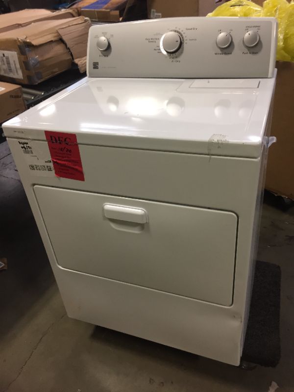 Photo 8 of Kenmore 75132 7.0 cu. ft. Gas Dryer with SmartDry Plus Technology - White-----missing power cord sale for parts only 
