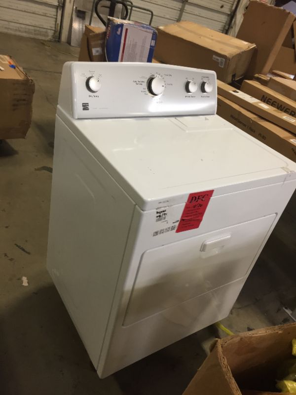 Photo 2 of Kenmore 75132 7.0 cu. ft. Gas Dryer with SmartDry Plus Technology - White-----missing power cord sale for parts only 
