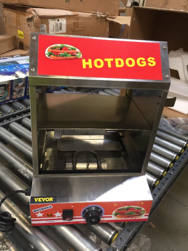 Photo 5 of 24.5 Qt. Hot Dog Steamer 2-Tier Hut Steamer Stainless Steel Hot Dog Steamer Commercial Food Warmer Display
