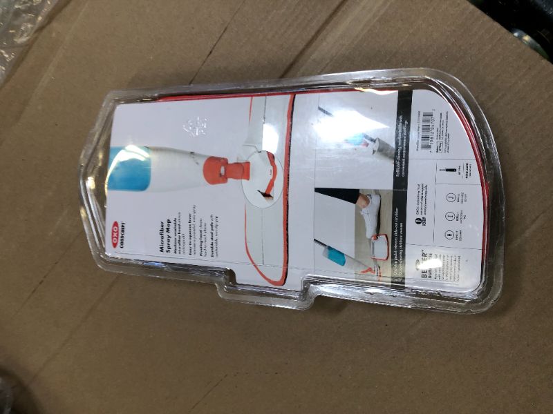 Photo 1 of Good Grips Microfiber Spray with Slide-Out Scrubber Mop OXO-----base only ---missing handle 