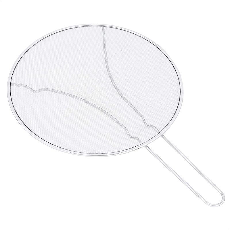 Photo 1 of AmazonCommercial Stainless Steel Fine Mesh Frying Pan Splatter Screen, 11.5 Inch

