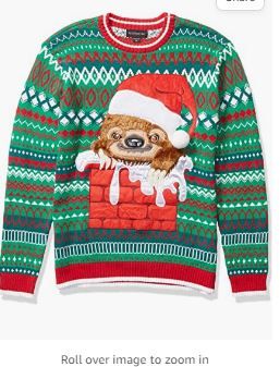 Photo 1 of Blizzard Bay Men's Ugly Christmas Sweater Sloths LARGE 
