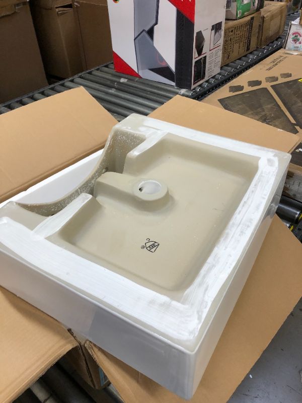 Photo 2 of Dawn USA Ceramic Rectangular Vessel Bathroom Sink with Overflow