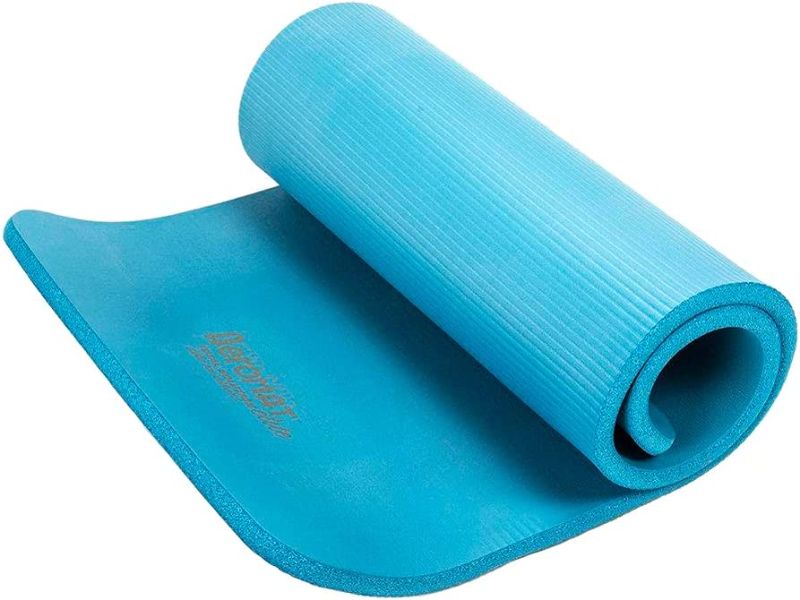 Photo 1 of AEROMAT Thick Lightweight Elite Dual Surface Workout Mat - Ribbed / Smooth - 3/4" x 23" x 56"
