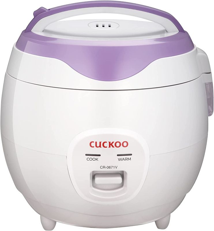 Photo 1 of Cuckoo CR-0671V Rice Cooker, 3 Liters / 3.2 Quarts, Violet/White
