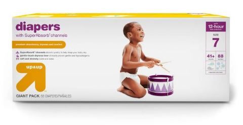Photo 1 of Diapers Pack - up & up™ - COUNT 88 ---SIZE 7 

