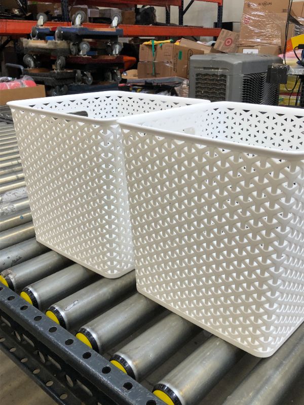 Photo 5 of 2--Y-Weave 11" Cube Decorative Storage Basket - Room Essentials™

