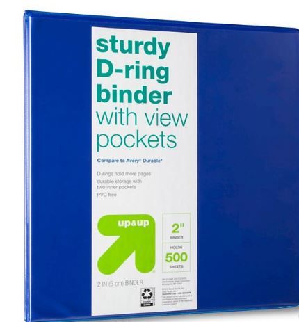 Photo 1 of 3----2" 3 Ring Binder Clear View Blue - up & up™