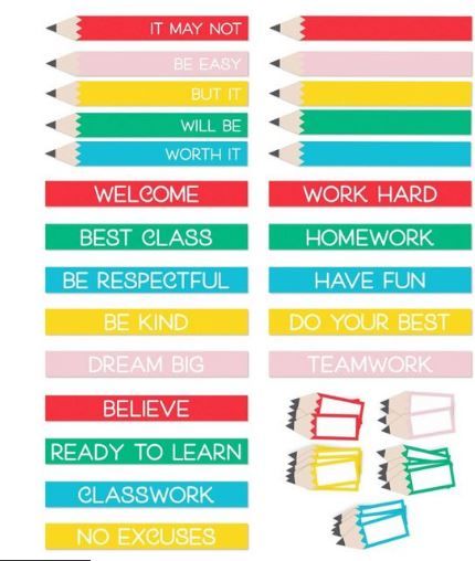 Photo 1 of 2------Full Solution Classroom Pencils Décor Kit - Horizon Group