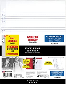 Photo 1 of Five Star 200ct College Ruled Filler Paper ( 5 pack ) 